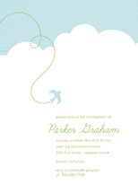 heavenly bird Baptism and Christening Invitations