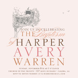 in the tree tops Baptism and Christening Invitations