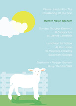 Little Lamb Baptism and Christening Invitations