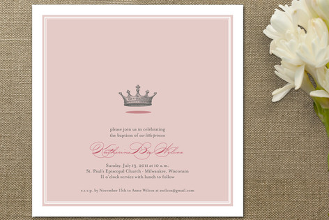 Our Little Princess Baptism and Christening Invitations