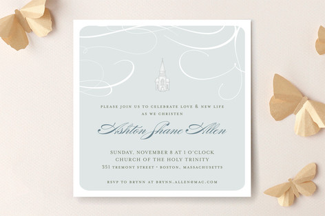 Little Church Baptism and Christening Invitations