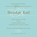 Monogram Baptism and Christening Invitations