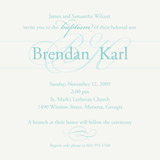 Monogram Baptism and Christening Invitations
