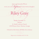 Monogram Baptism and Christening Invitations