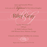 Monogram Baptism and Christening Invitations