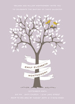 Nesting Family Baptism and Christening Invitations