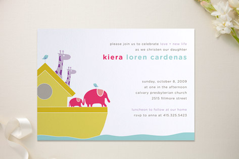 Noah Baptism and Christening Invitations