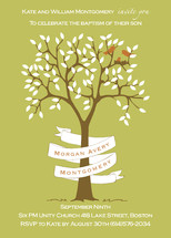 Nesting Family Baptism and Christening Invitations