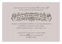 Vintage Banner Baptism and Christening Invitations