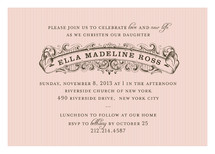 Vintage Banner Baptism and Christening Invitations