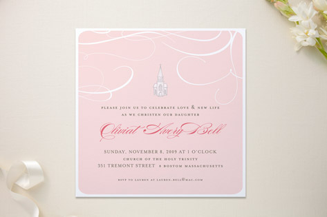 Little Church Baptism and Christening Invitations
