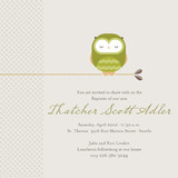 Sweet Owl Baptism and Christening Invitations