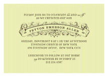 Vintage Banner Baptism and Christening Invitations