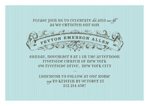 Vintage Banner Baptism and Christening Invitations