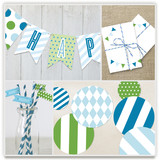 Blue Big Top Circus Party Decor