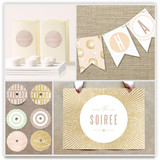 Rose Colored Glass Party Decor