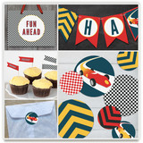 Vintage Race Car Party Decor