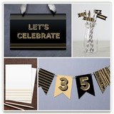 Wood Grain Party Decor