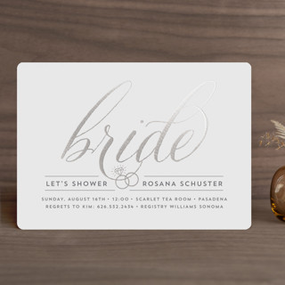 Golden Bride Foil-Pressed Bridal Shower Invitations