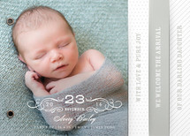 Vintage Baby Birth Announcement Minibook&trade; Cards