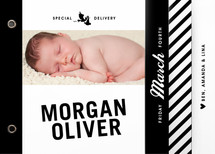 Vintage Label Birth Announcement Minibook&trade; Cards