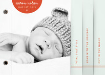 Modern Tiny Heart Birth Announcement Minibook&trade; Cards