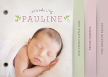 Sweet Pauline Birth Announcement Minibook&trade; Cards