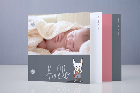 Baby Bunny Birth Announcement Minibooks