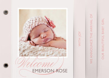 With Joy Birth Announcement Minibook&trade; Cards