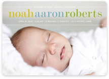 Classy Noah Birth Announcement Magnets