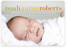 Classy Noah Birth Announcement Magnets