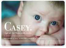 simply stripes Birth Announcement Magnets