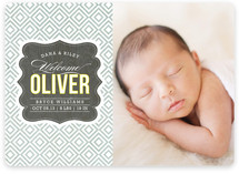 Vintage Paper Birth Announcement Magnets