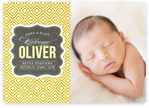Vintage Paper Birth Announcement Magnets