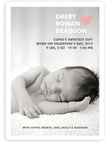 Simple Hearts Birth Announcement Magnets