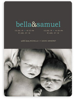 Pop of Color Birth Announcement Magnets