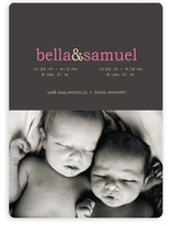 Pop of Color Birth Announcement Magnets