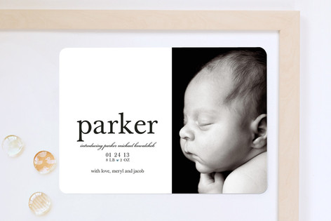 float + tiny heart Birth Announcement Magnets