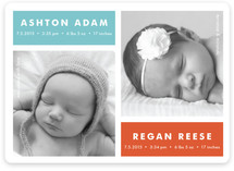 Modern Multiples Birth Announcement Magnets