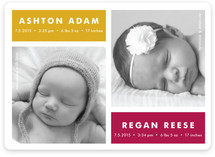 Modern Multiples Birth Announcement Magnets