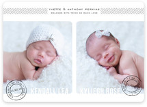 Double Stamped Birth Announcement Magnets