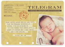 Telegram Birth Announcement Magnets
