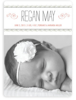 Curlicues Birth Announcement Magnets