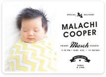 Vintage Label Birth Announcement Magnets