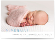 Baby Sophisticate Birth Announcement Postcards