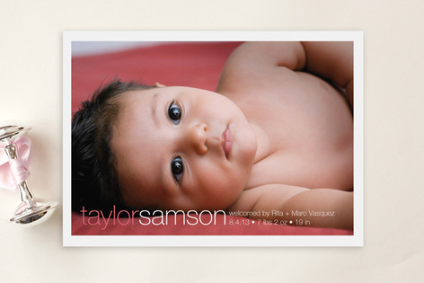 Taylor Birth Announcement Postcards