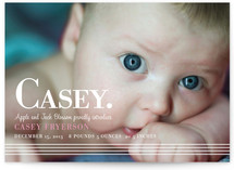 simply stripes Birth Announcement Postcards