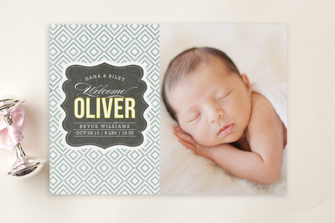 Vintage Paper Birth Announcement Postcards