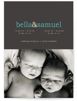 Pop of Color Birth Announcement Postcards