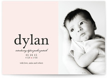 float + tiny heart Birth Announcement Postcards